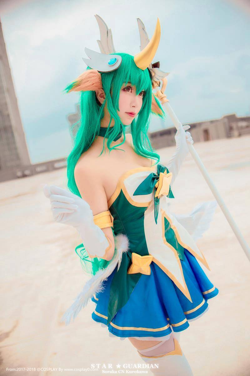 Coser黑川扮演英雄联盟众星之子索拉卡Cosplay(图5)