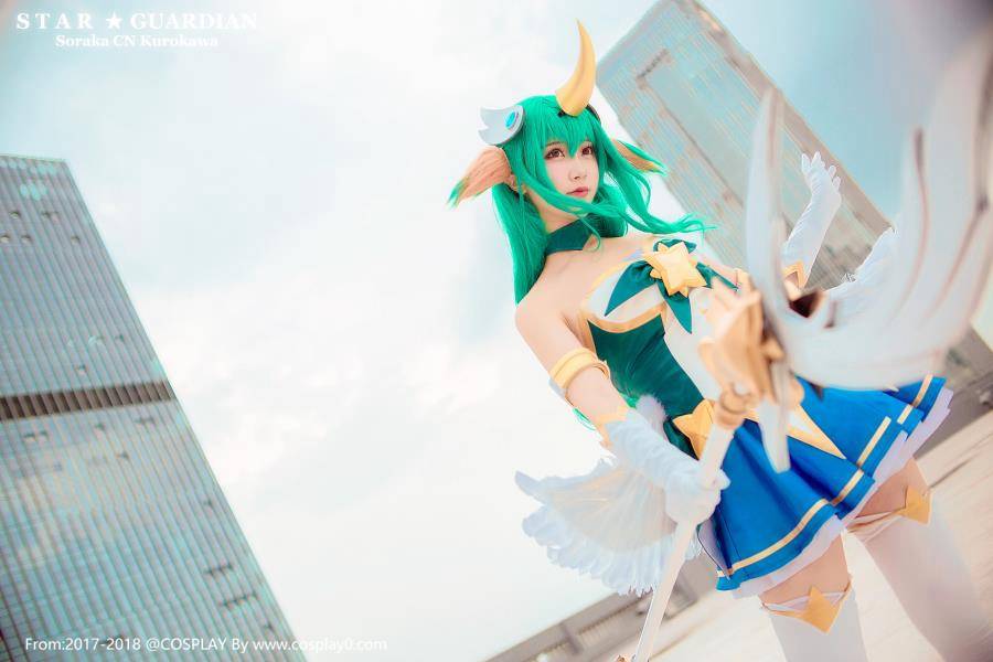 Coser黑川扮演英雄联盟众星之子索拉卡Cosplay(图2)