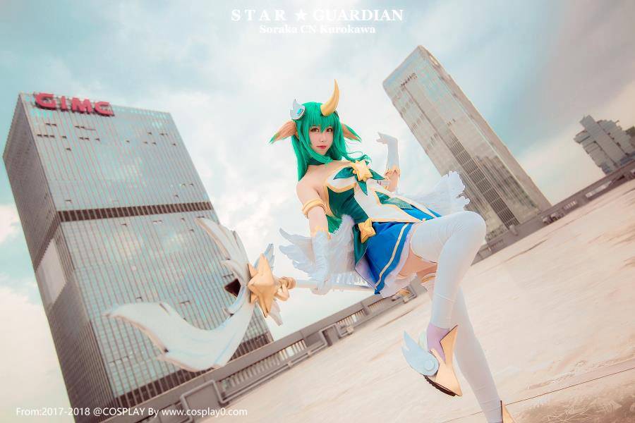 Coser黑川扮演英雄联盟众星之子索拉卡Cosplay(图6)