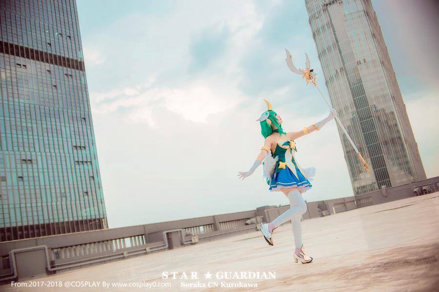 Coser黑川扮演英雄联盟众星之子索拉卡Cosplay(图9)