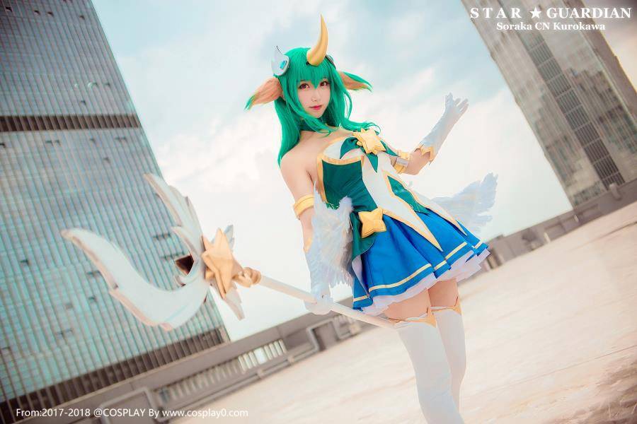Coser黑川扮演英雄联盟众星之子索拉卡Cosplay(图7)
