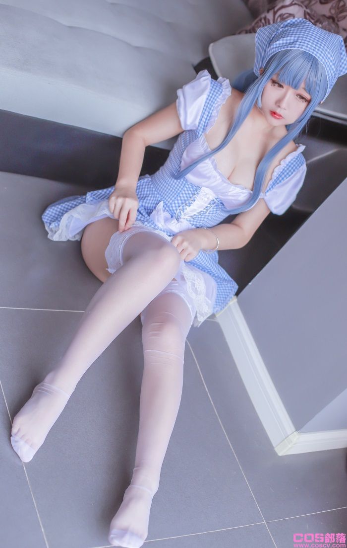微博人气Coser@日奈娇 蓝色女仆【40P/413MB】(图2)