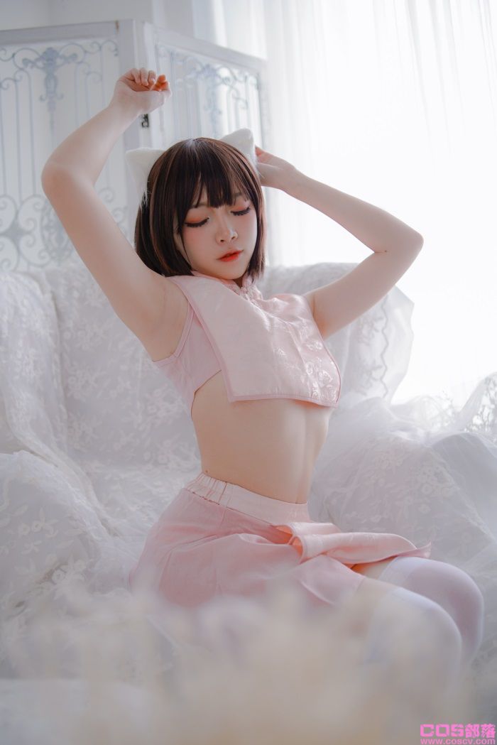 人气Coser动漫博主@二佐Nisa 粉旗袍【21P/248MB】(图2)