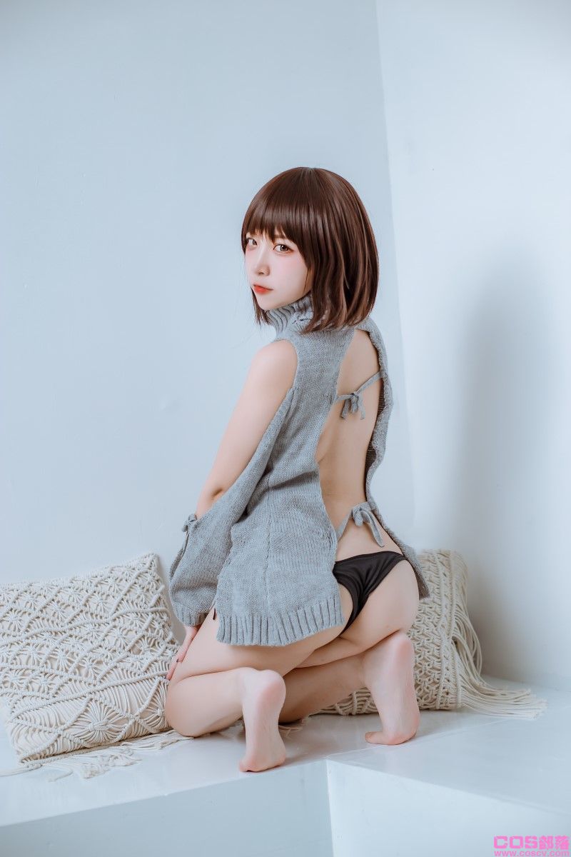 人气动漫博主@二佐Nisa 私房洞洞毛衣【68P/2V/398MB】(图4)