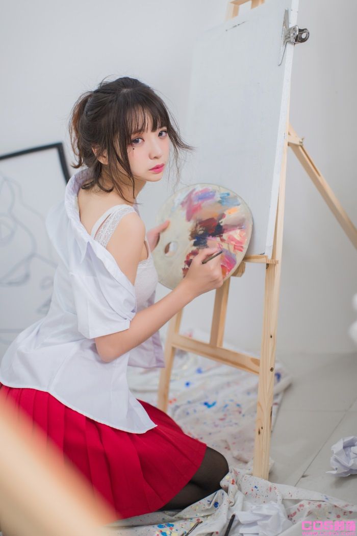 网紅妹纸@疯猫ss - 画室jk少女【23P/172MB】(图4)