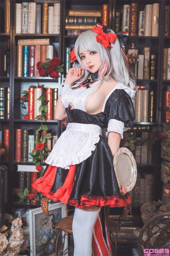 知名动漫Coser@rioko凉凉子 欧根亲王女仆【20P/280MB】(图3)