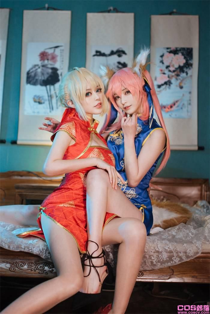 知名动漫博主@铁板烧鬼舞w 玉藻前旗袍【12P/127MB】(图2)
