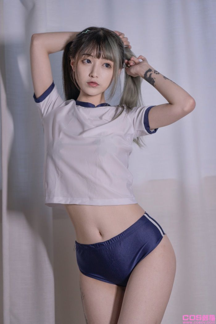 知名动漫博主@铁板烧鬼舞w 体操服【18P/236MB】(图2)