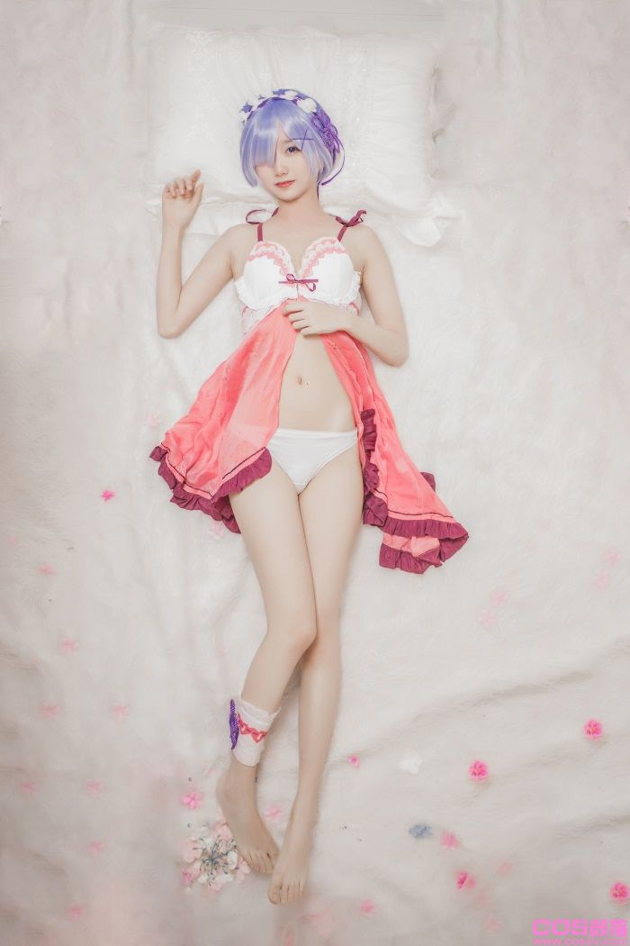 网紅Coser@木绵绵OwO - 蕾姆睡衣【24P/164MB】(图4)