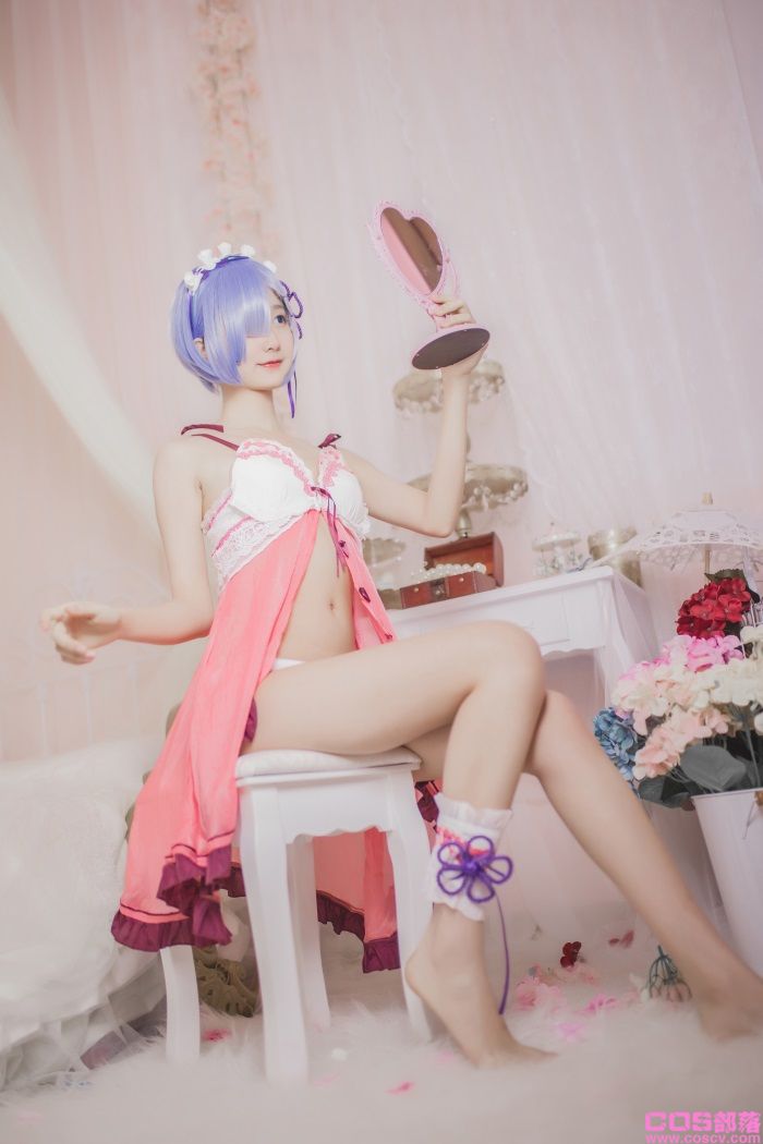 网紅Coser@木绵绵OwO - 蕾姆睡衣【24P/164MB】(图2)