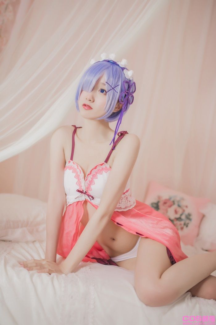 网紅Coser@木绵绵OwO - 蕾姆睡衣【24P/164MB】(图3)