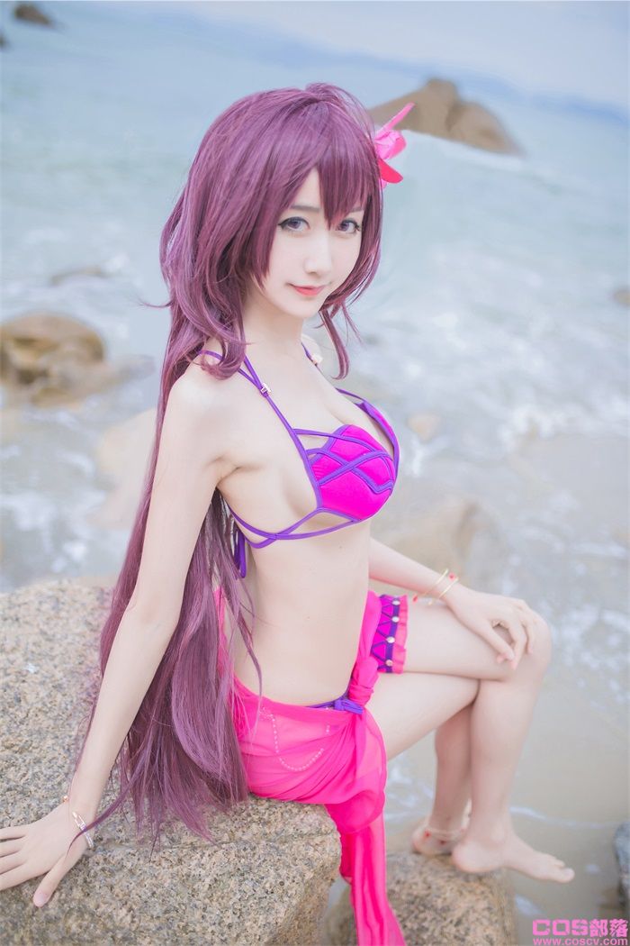 网紅Coser@木绵绵OwO - 泳装斯卡哈【21P/45MB】(图2)