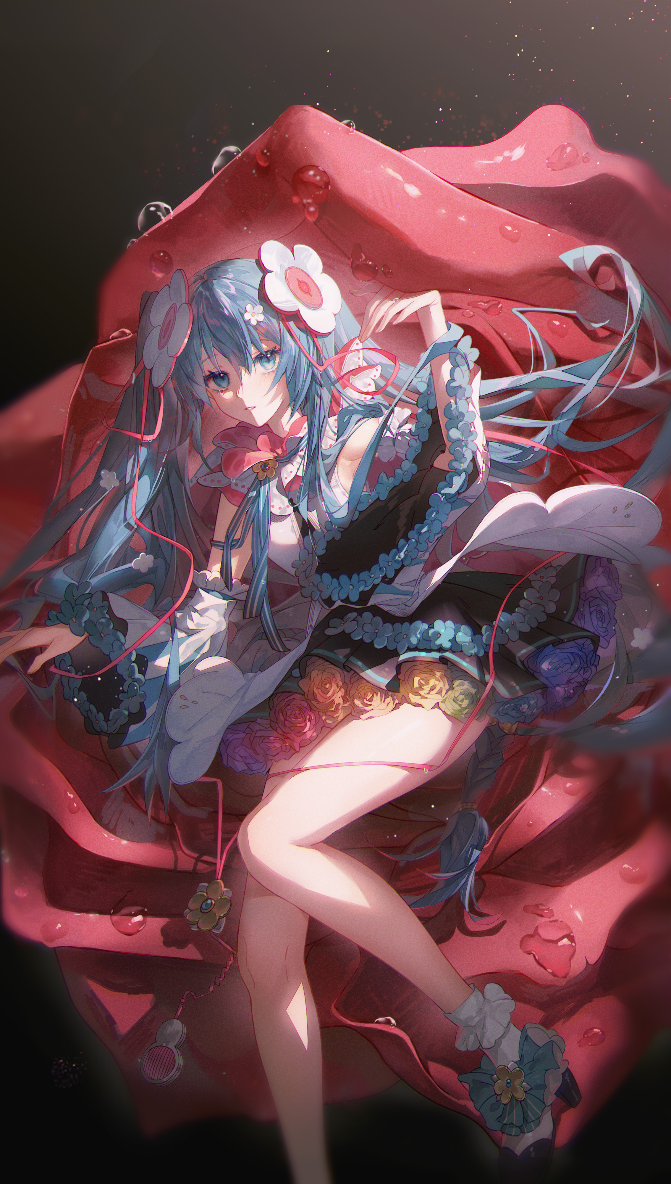 [Pixiv精选] 绽放于耳畔上的美丽。花朵头饰插画特辑(图5)