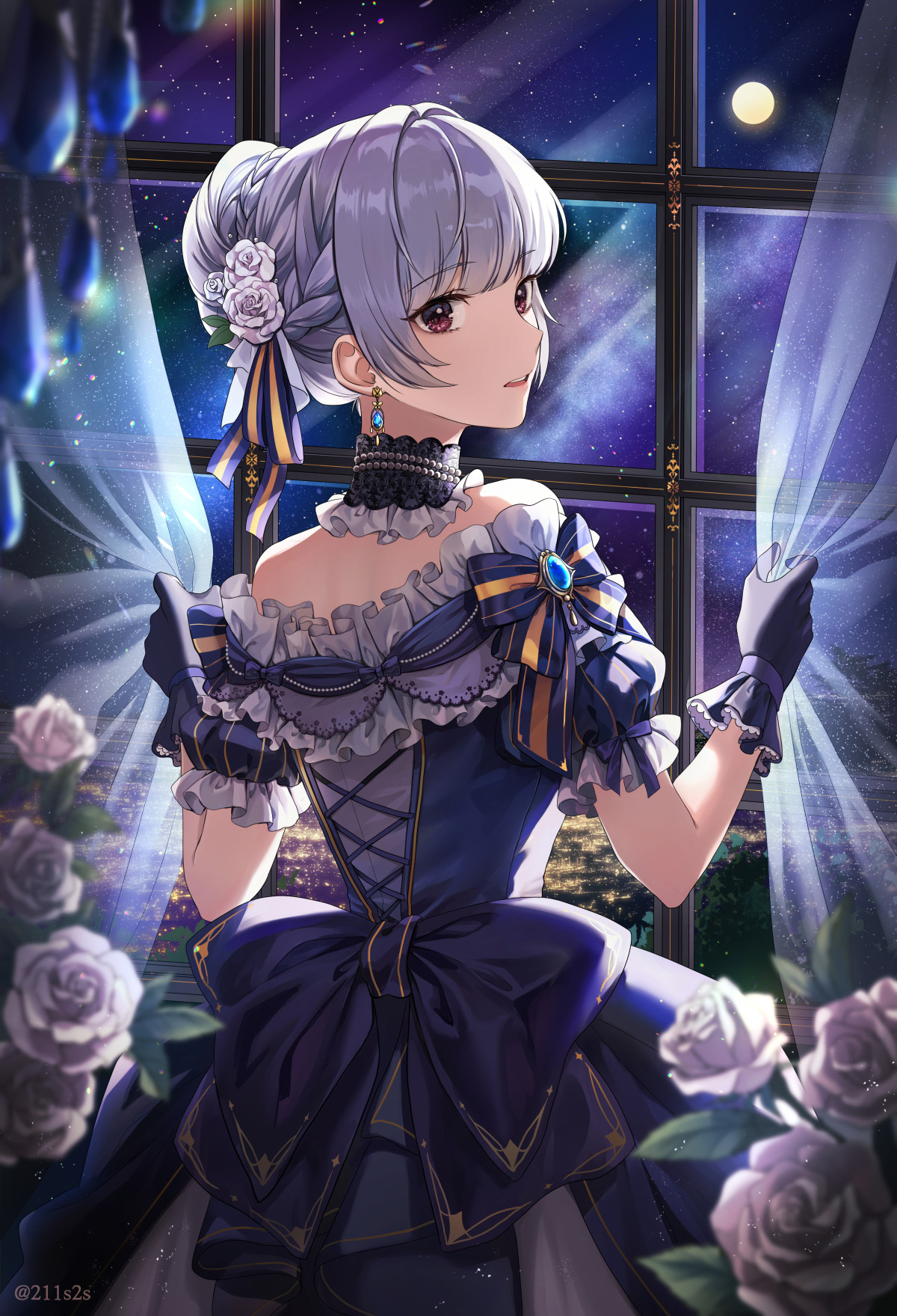[Pixiv精选] 绽放于耳畔上的美丽。花朵头饰插画特辑(图8)