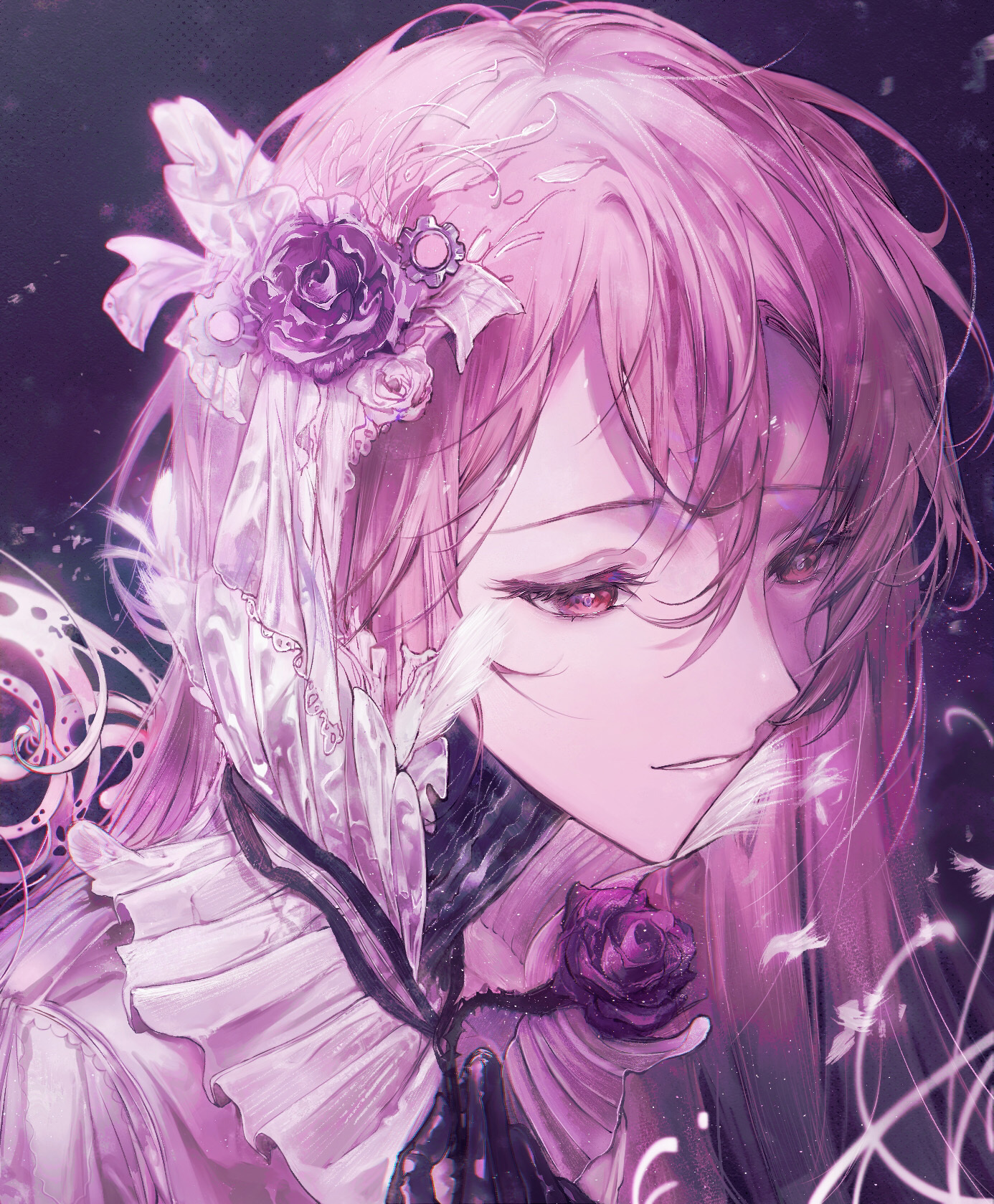 [Pixiv精选] 绽放于耳畔上的美丽。花朵头饰插画特辑(图11)