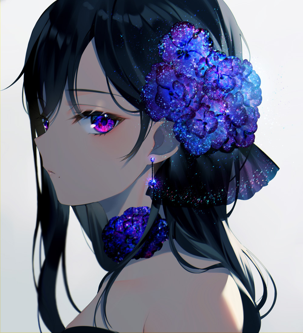 [Pixiv精选] 绽放于耳畔上的美丽。花朵头饰插画特辑(图13)