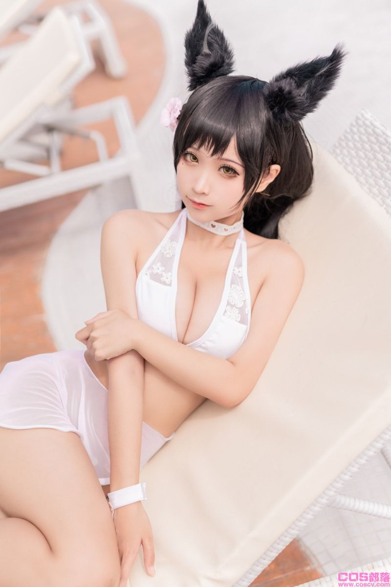 知名动漫博主@蠢沫沫 爱宕 犬 泳装【37P/524MB】(图4)