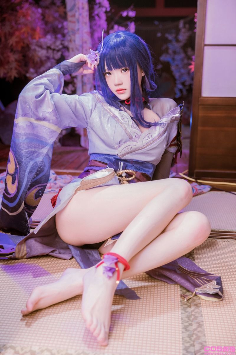 人气Coser@桜桃喵 雷电将军 [47P/1.86GB](图1)