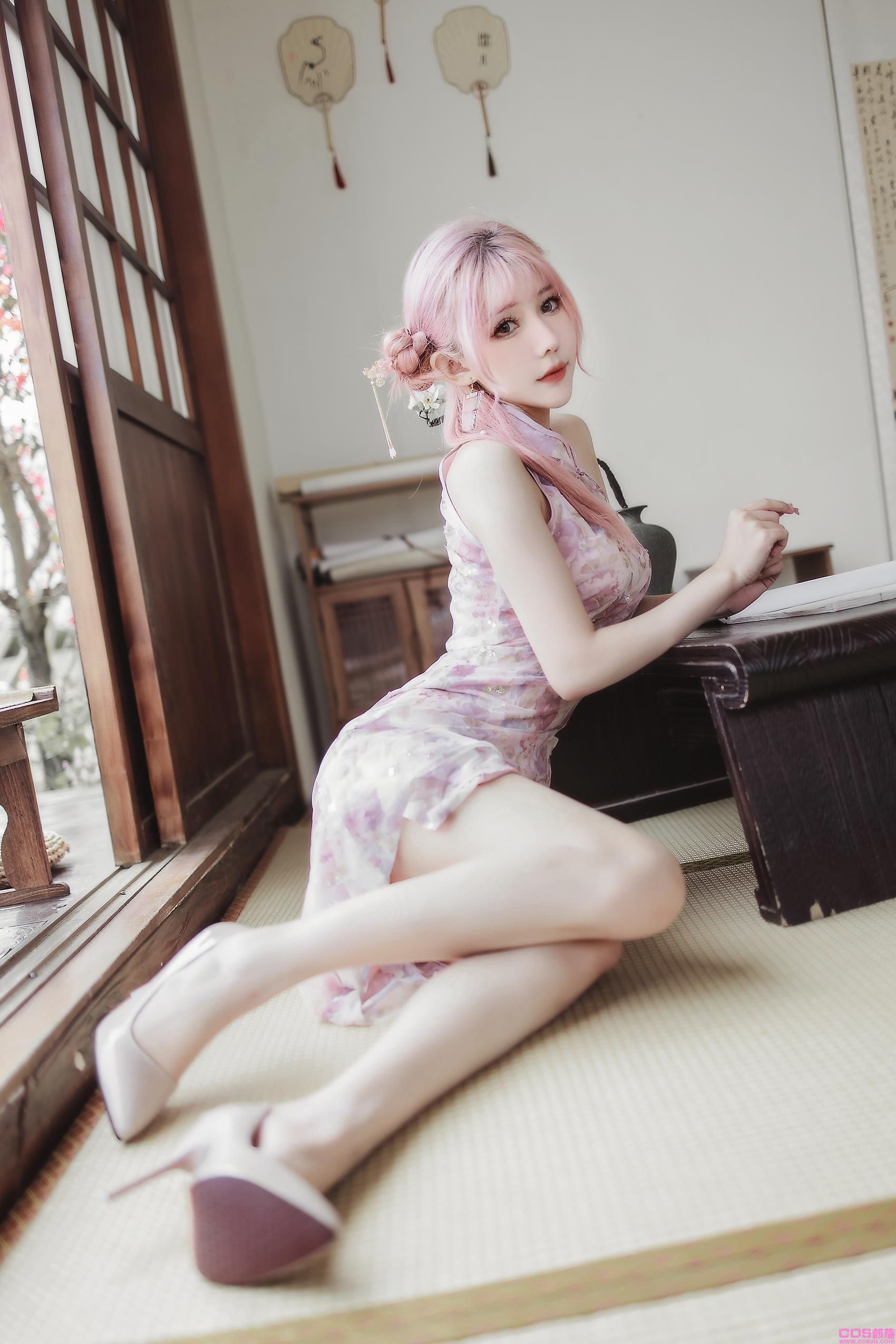 仙女月 – 粉色旗袍[20P/170MB](图2)